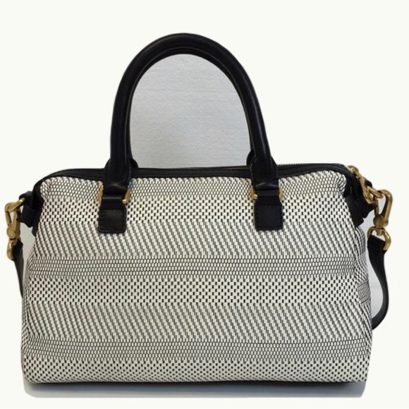 MARC by Marc Jacobs Werdie Weavy White and Black Satchel Bag RARE! - Picture 2 of 5